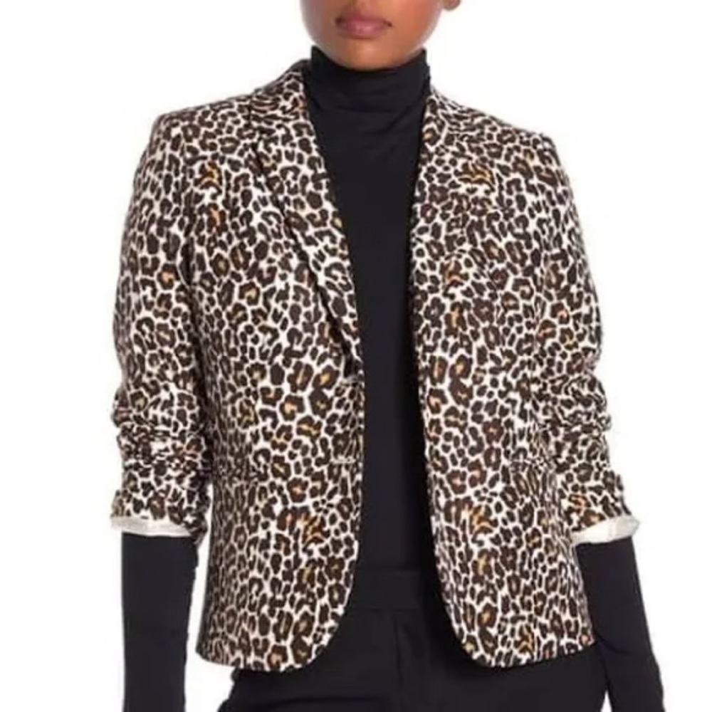 J Crew Leopard Print Blazer